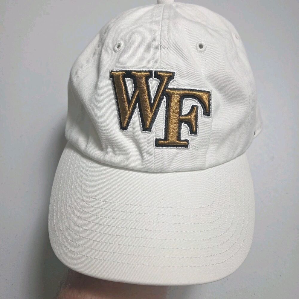 47 Brand Wake Forest Demon Deacons Hat Mens OSFA White Gold Dad Hat Strapback